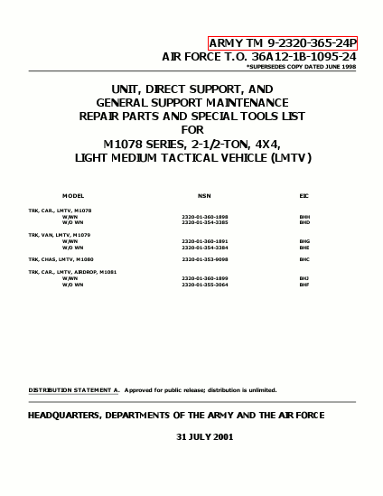 TM 9-2320-365-24P Technical Manual